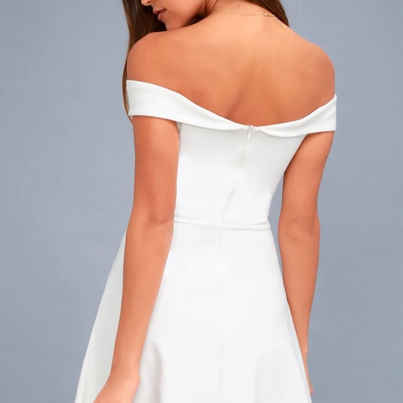 Little White Dress- off the shoulder - Picture 3 of 4